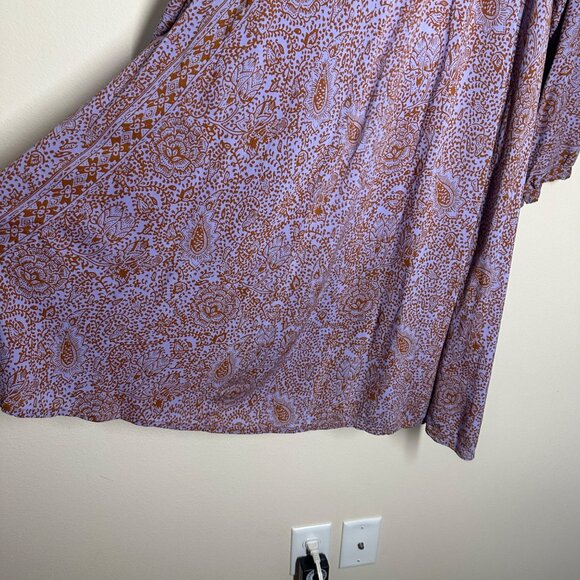 Natalie Martin Fiore Midi Dress Shangri-La Print Womens Size M Resortwear Orchid - Picture 6 of 11